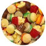 AMOS 4D GUMMY FAST FOOD BULK 1KG BAG