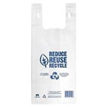 SMALL WHITE REUSEABLE CARRY BAGS 1000 PCS